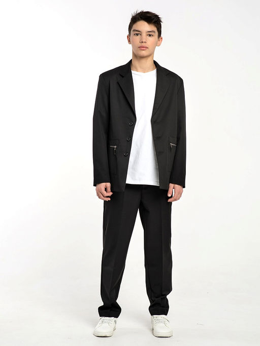 Черные школьные брюки для мальчика Mooriposh, модель 0914 фото 7