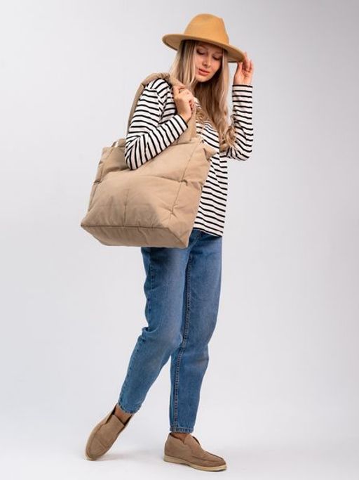 Сумка-шоппер Зима бежевый - Yollochka фото 4