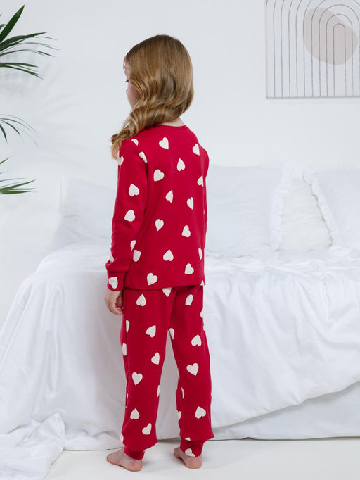 МП 1552/красный С053 Н055.3 пижама для дев