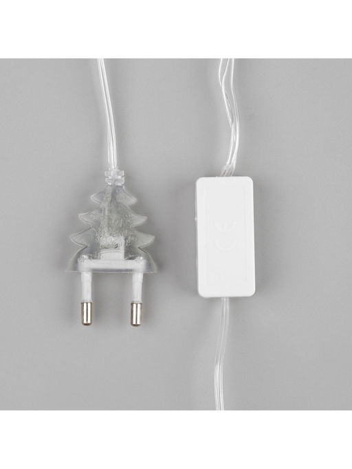 Гирлянда Нить 5 м с насадками Клубки серо-розовые, IP20, прозрачная нить, 20 LED, свечение белое, 220 В - Luazon lighting фото 7