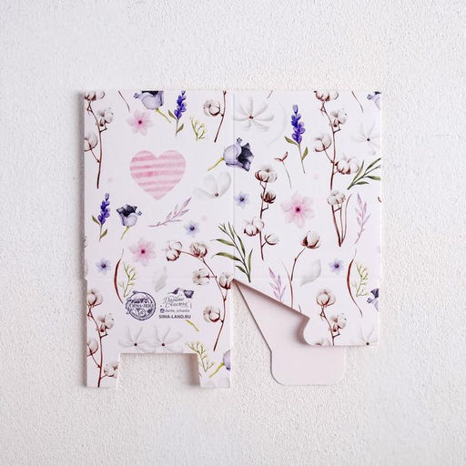 Цена за 5 шт. Коробка бонбоньерка, упаковка подарочная, «С любовью и нежностью», 6 х 7 х 6 см