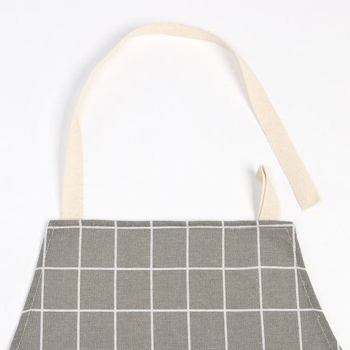 Фартук Экономь и Я Клетка.цвет бежевый, 56*704см, 100% хл, рогожка  фото 2