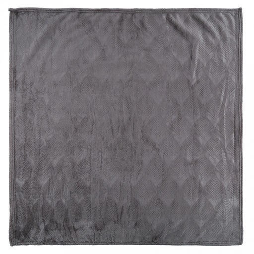 Плед/покрывало в коляску 80х80см "Серебряная роса", велсофт "Магнолия" гладкокрашенный, полиэстер 100%, плотность 270г/м2, упаковка: пакет ПП 22х30см, "Домашняя мода" (Россия)