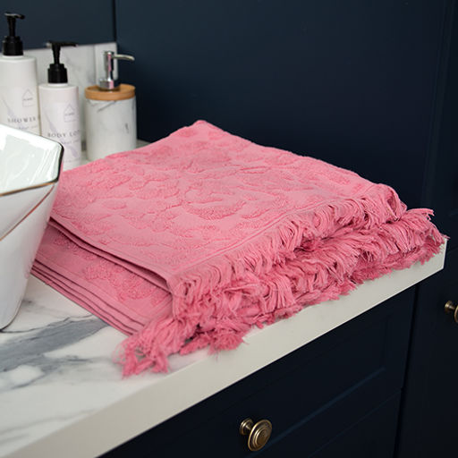 Набор махровых полотенец VERSAL 2 шт. (50х90 - 1 шт., 70х140 - 1шт.), 100% хлопок, 450 гр./кв.м. Сирень - Традиция фото 2