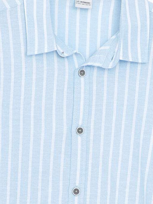 ?izgili Keten Kar???ml? Erkek ?ocuk G?mlek