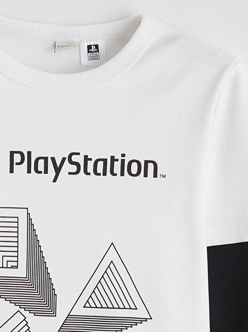 Bisiklet Yaka PlayStation Bask?l? Erkek ?ocuk Ti??rt