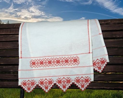 Рушник свадебный с вышивкой модель ЛП 114-12 лен 100% - Лен поволжья фото 2