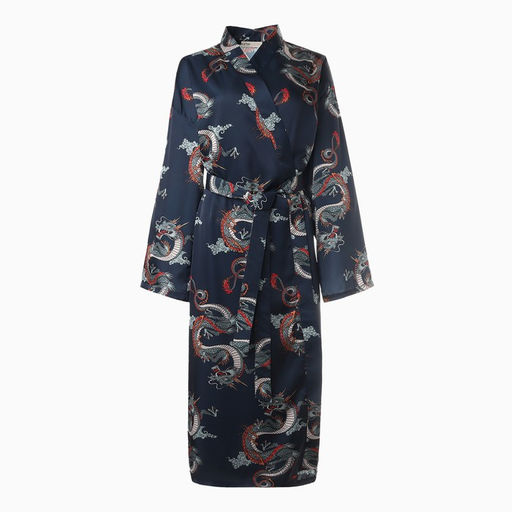 Халат домашний женский KAFTAN «Дракон», размер 44-46, синий