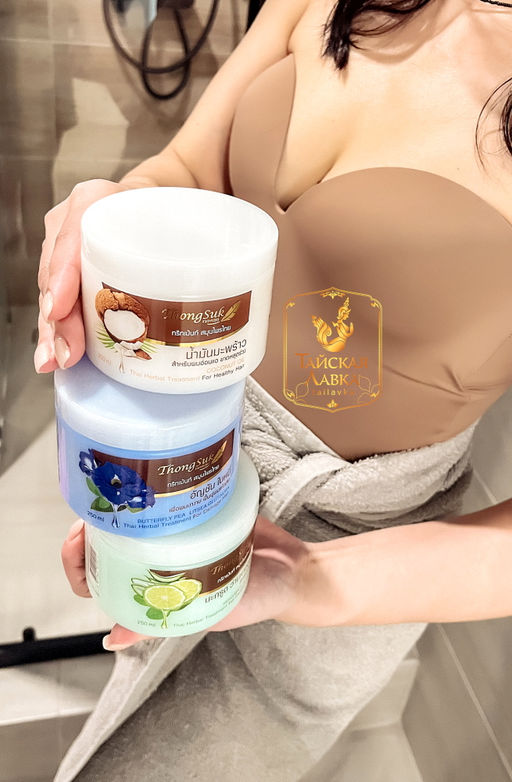 Маска д/волос Увлажняющая и Оздоравливающая Кокос THONGSUK, 250 мл - Тайская лавка фото 7