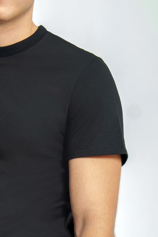 Арт. 61112/8 Футболка  мужская однотонная 48-58 (6 шт) Цвет:черный