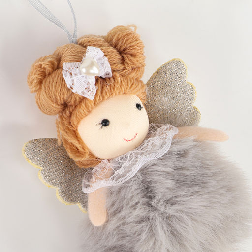 Цена за 9 шт. Ёлочное украшение кукла Фея, с бантиком - Milo toys фото 3