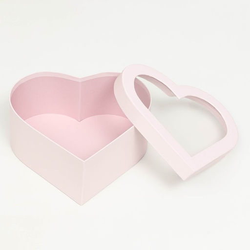 Набор подарочных коробок с окном 3 в 1 сердца L:28.5?26.3?13 M:26?24?11.5 S:23.5?21.5?10 см