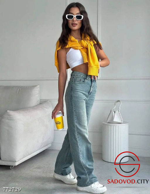 Женские прямые джинсы трубы - Bruno фото 4