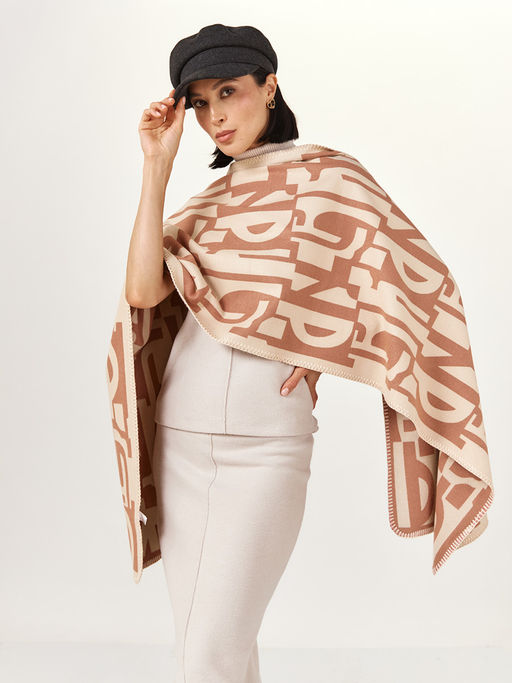 в составе ШЕРСТЬ  и КАШЕМИР Большой, мягкий, теплый  двусторонний палантин - Tantino фото 2