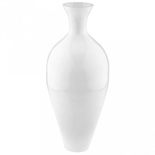 Ваза для цветов стеклянная "Габриэль" 8,2л, д21,5см, h41,5см, большая, "Белый", глянцевая (Россия)
