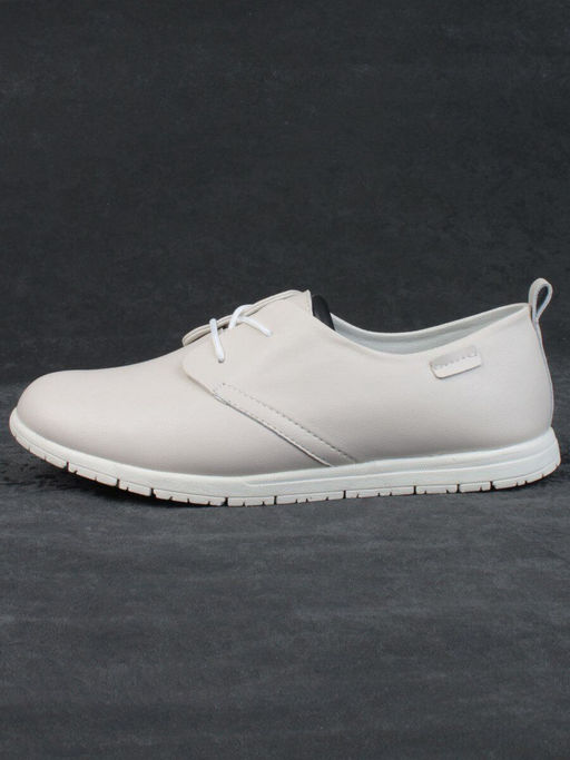 03-FDE16-1P BEIGE Полуботинки спортивные женские (натуральная кожа) - Фабричный китай фото 6