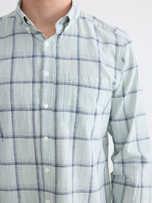 Regular Fit Ekose Poplin Erkek G?mlek