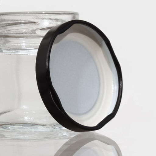 Банка для сыпучих Доляна «Идиллия», 70 мл, 5.4×5.3 см, с металлической крышкой, стекло, прозрачная