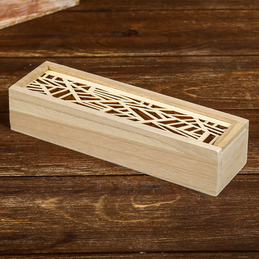 Цена за 6 шт. Шкатулка для росписи дерево «Геометрия», для творчества, декора, 4×19.3×5.5 см