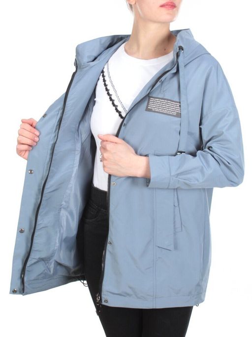 FY-221 GRAY/BLUE Ветровка женская АЛИСА (65% хлопок, 35% полиэстер) - Фабричный китай фото 9