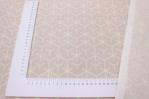 Рогожка Сингония цв.бл.пыльная роза/бл.желтый, (комп), ш.1.5м, хлопок-100%, 170гр/м.кв - Купава фото 4