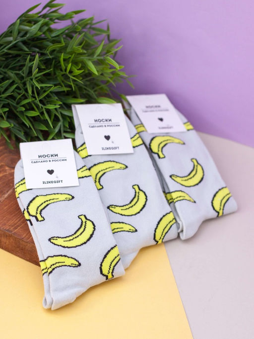 Носки женские iLikeGift "Banana", р. 35-40