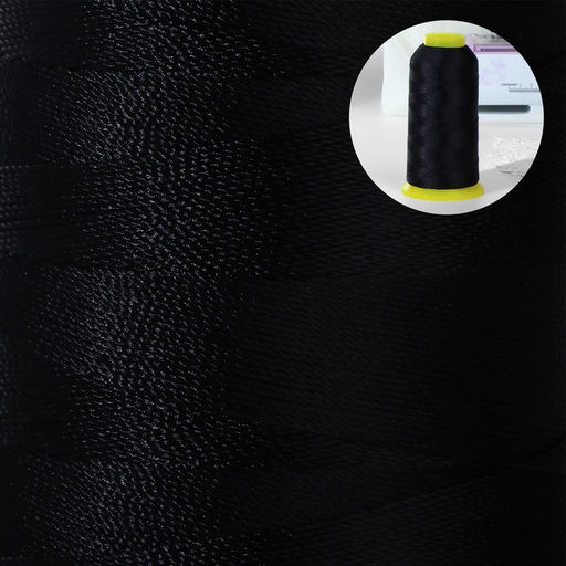 Нитки обувные, 300D/3, 800 м, чёрные