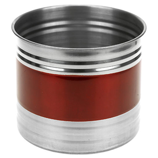 Банка для сыпучих продуктов из нержавеющей стали 1,1л, д12,5см, h10,5см, крышка пластмассовая с пароотводом, цветной корпус, бордовый, в коробке (Китай) - Домашняя мода фото 2