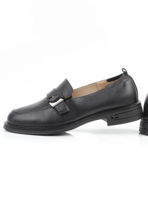 03-PDEB102-1 BLACK Лоферы женские (натуральная кожа)