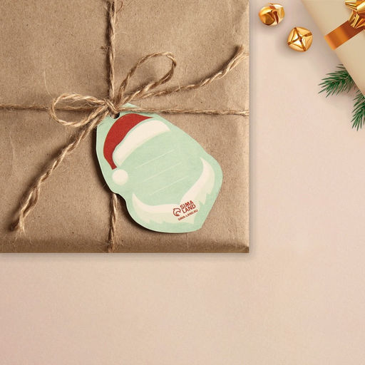 Цена за 20 шт. Шильдик новогодний на подарок «Крутой Дед Мороз», 5×7.5 см