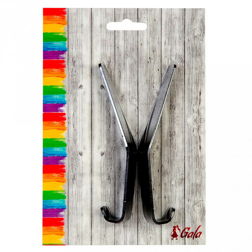 Крючок металличекий 3 штуки, 7,6х7,5х1,9см, черный (Россия)