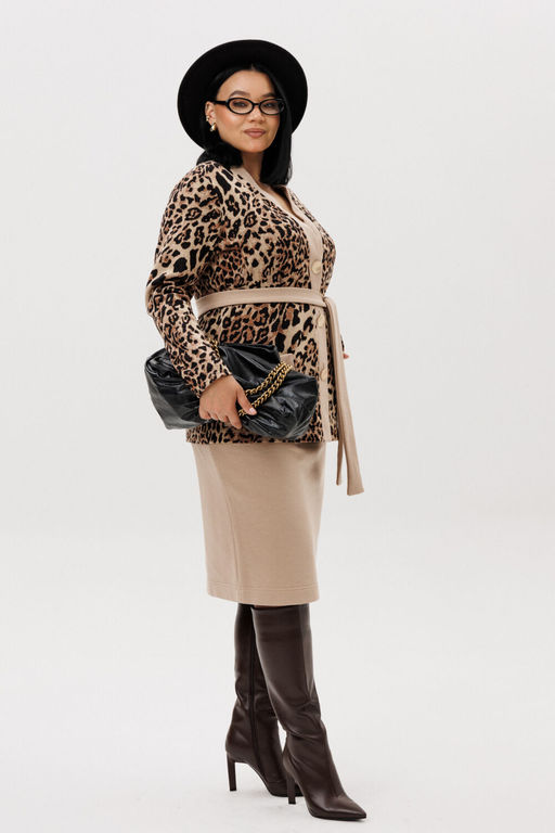 Костюм Anastasia 1293 бежевый (анималистический принт) фото 6