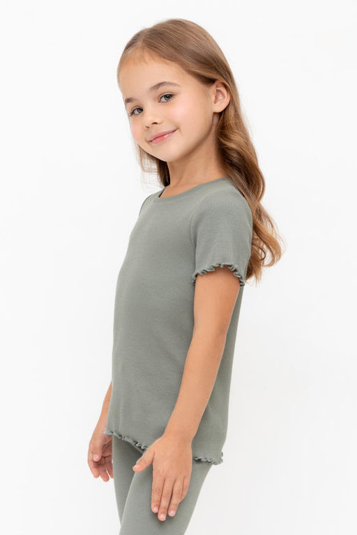 КР 301989/зеленый чай к565 фуфайка (футболка) для дев - Crockid фото 4