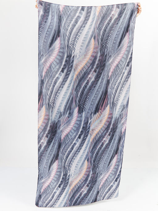 Большой, мягкий, тонкий и очень нежный двусторонний палантин с рисунком - Tantino фото 7