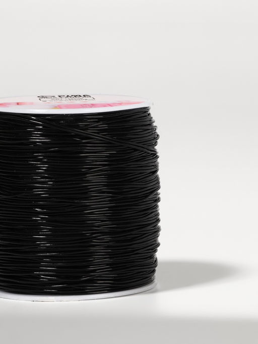 Цена за 2 шт. Нить для плетения, эластичная, 1001 м, d=0.8 мм, чёрная