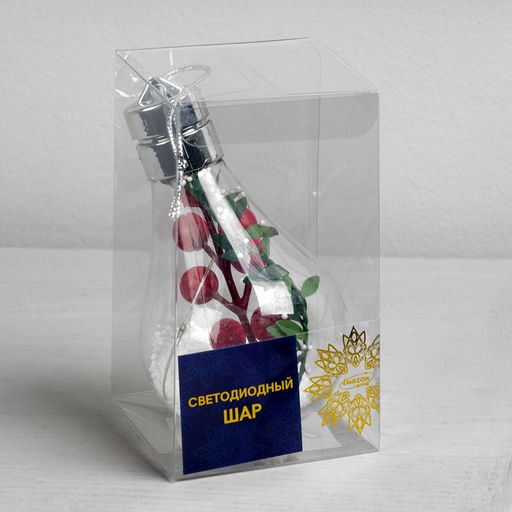 Ёлочный шар Ягоды, 5 LED, от батареек, свечение белое - Luazon lighting фото 9