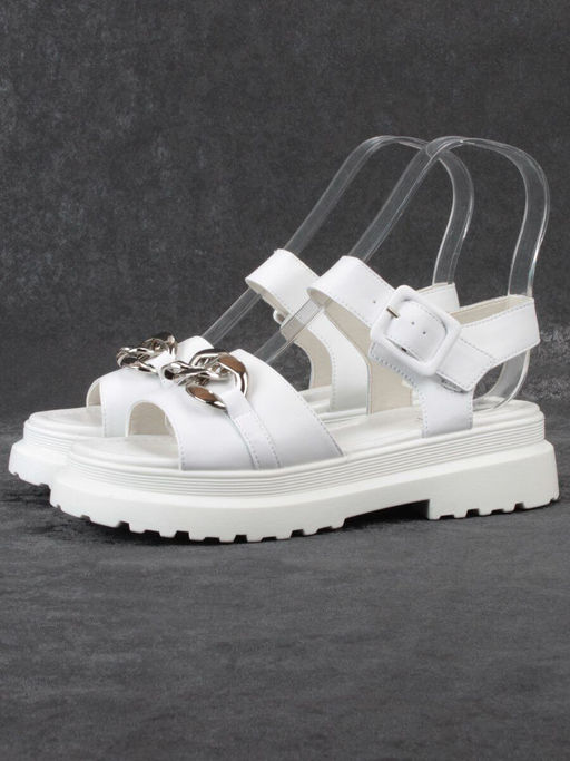 08-PEAG03-1 WHITE Босоножки женские (натуральная кожа) - Фабричный китай фото 4