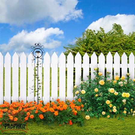 Шпалера для сада 57-452 с фонарем - Фабрика интерьерной ковки фото 3