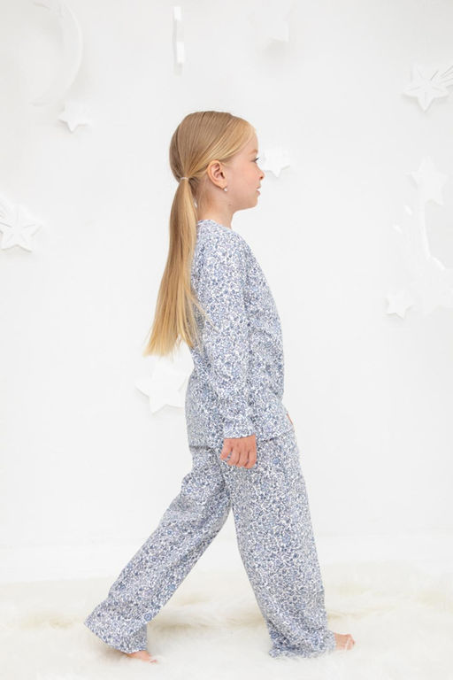 Crockid _ К 1625/незабудки на лугу на белом пижама дет  фото 5