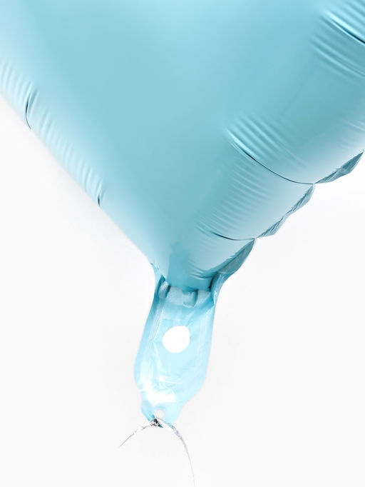 Цена за 2 шт. Воздушные шары фольгированные 17" "Сердце" цвет голубой сатин, набор 5 штук