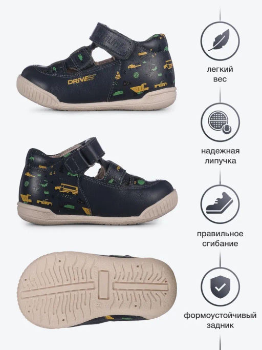 SO-358(96) Сандалии цвет темно-синий машинка - Bottilini фото 3