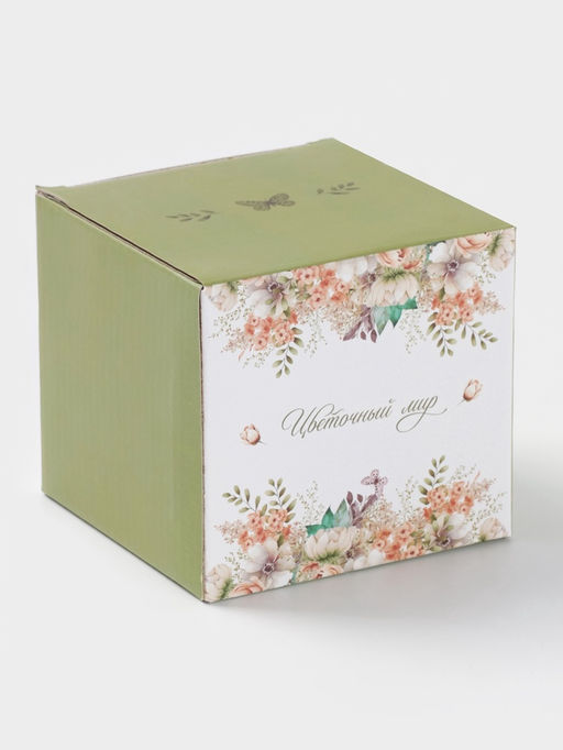 Сахарница с ложкой Доляна Цветы, доломит, 10?9 см, 300 мл, белая