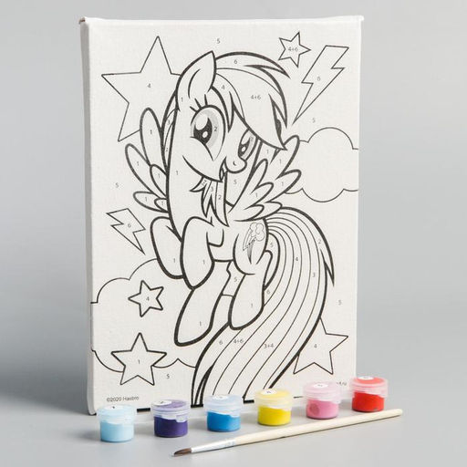 Картина по номерам для детей «Радуга», 21×15 см, My Little Pony