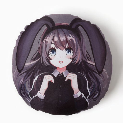 Подушка декоративная круглая Этель Девушка с ушками d=30 см, габардин, 100% п/э  фото 3