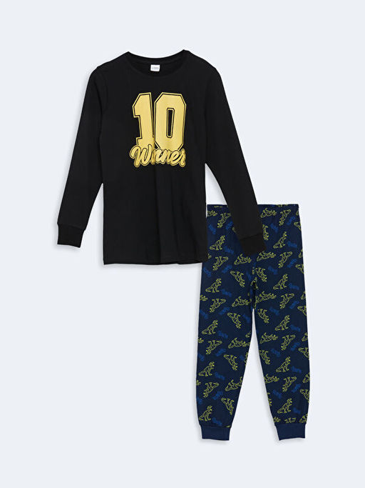 Bisiklet Yaka Erkek ?ocuk Pijama Tak?m?