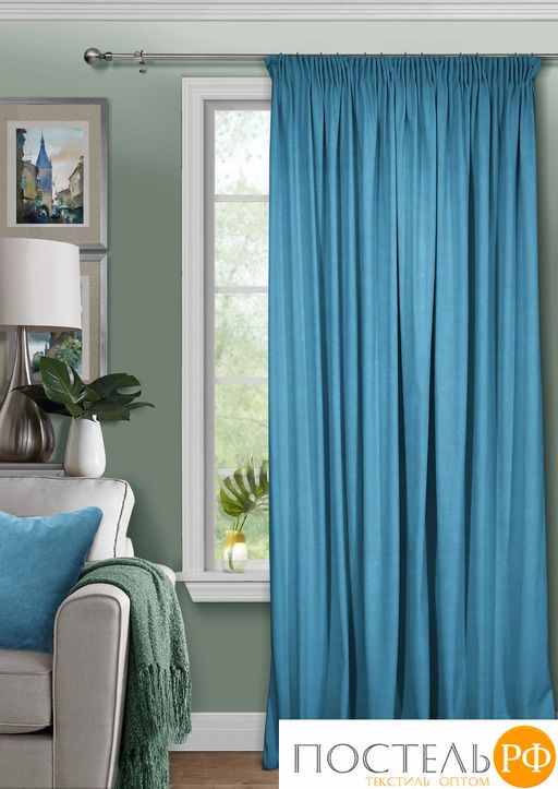 111933669, Штора на тесьме "Pudra", 200х270 см., с подхватом