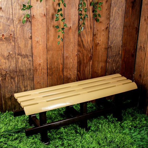 Лавочка садовая «Альтернатива», 120×40×42 см, пластик, МИКС