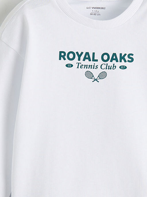 Bisiklet Yaka Bask?l? Erkek ?ocuk Ti??rt