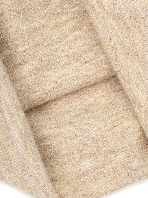 Шапка жен. шерсть+акр LB-J44017 beige melange