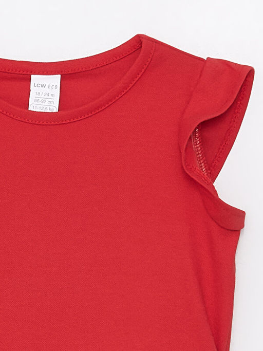 Bisiklet Yaka Basic K?sa Kollu K?z Bebek Ti??rt - Waikiki фото 3